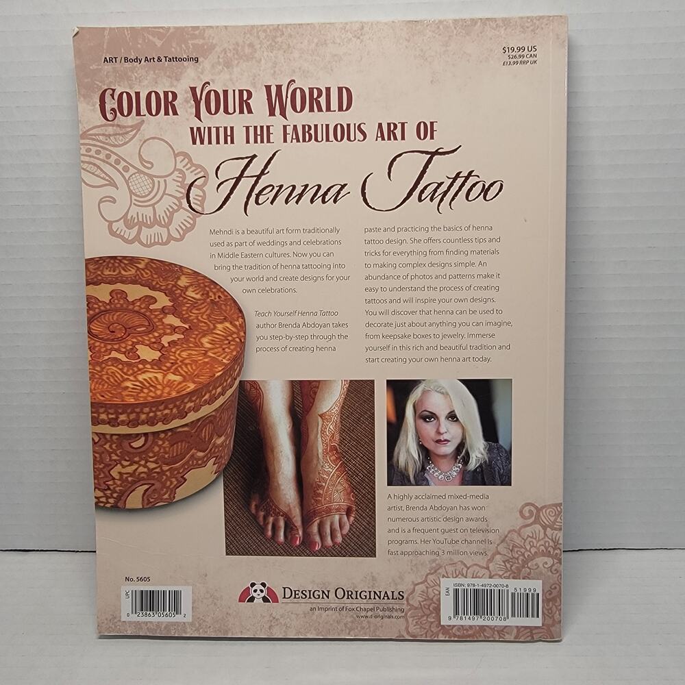 Teach Yourself‎ Henna Tattoo Book Beginner Guide Designs Techniques - Picture 5 of 13